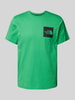 The North Face T-shirt met labelprint, model 'FINE' Groen