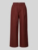 Jake*s Collection Straight leg stoffen broek met elastische band Bordeaux
