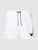 Emporio Armani Badehose mit Label-Patch Modell 'SPONGE EAGLE' Weiss