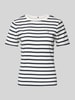 Tommy Hilfiger T-shirt o kroju slim fit z detalem z logo Granatowy