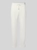 Lindbergh Straight Fit Sweatpants in Musselin-Optik Offwhite