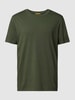 camel active T-shirt z wyhaftowanym logo Oliwkowy