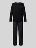 Emporio Armani Pyjama mit Logo-Stitching Black