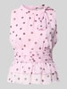 Neo Noir Blouse met opstaande kraag model 'Ansol' Roze