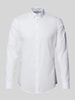 Jake*s Super Slim Fit Businesshemd aus Popeline Weiss