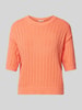 OPUS Sweter z dzianiny z rękawem o dł. 1/2 model ‘Punzi’ Koralowy