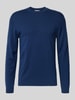 Casual Friday Regular fit gebreide pullover met kasjmier, model 'Halfdan' Blauw