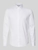 Jake*s Slim Fit Business Hemd aus Baumwolle mit Kentkragen Weiss
