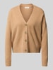 Christian Berg Woman Kurtka z dzianiny z listwą guzikową Camel