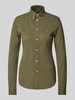 Polo Ralph Lauren Overhemdblouse met button-downkraag Olijfgroen