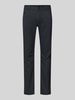 Christian Berg Men Straight Leg Chino mit Strukturmuster Black