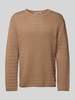 REVIEW Strickpullover mit gerippten Abschlüssen Mud