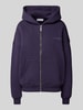 Review Sweatjacke mit Label-Schriftzug Purple