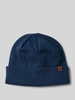 Barts Beanie van viscosemix, model 'WILLES' Jeansblauw