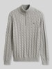 GANT Schipperstrui met half-zip Lichtgrijs
