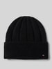 Tommy Hilfiger Beanie met wol en alpaca Zwart