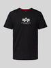 Alpha Industries T-Shirt mit Label-Print Black