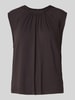OPUS Top met plooien, model 'Iraffi' Donkerbruin