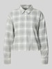 OPUS Regular fit blouse met lange mouwen van puur katoen model 'Flakaro' Middengrijs