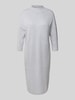comma Knielanges Strickkleid mit Stehkragen und 3/4-Arm Silber