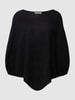 Christian Berg Woman Poncho mit Rundhalsausschnitt aus Kaschmir Schwarz