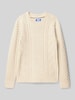 Jack & Jones Regular fit gebreide pullover met structuurmotief, model 'Sean' Ecru