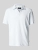 Marc O'Polo Regular Fit Poloshirt aus Baumwoll-Leinen-Mix Bleu