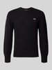 Lacoste Regular Fit Pullover aus reiner Wolle Black