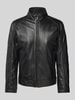 Strellson Regular Fit Lederjacke aus Lammnappa Modell 'PRESTON 2.0' Black