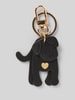 Seidenfelt Schlüsselanhänger mit Motiv-Print Modell 'My Dog' Black
