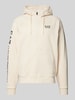 EA7 Emporio Armani Sweatjacke mit Logo-Prints und Kapuze Offwhite