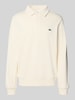 Lacoste Regular Fit Sweatshirt aus reiner Baumwolle Offwhite