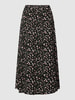 Object Rok met all-over motief, model 'Ema' Zwart