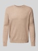 Gant Strickpullover aus Kaschmir mit Rundhalsausschnitt Khaki Melange