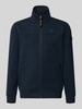 PME Legend Sweatjacke mit Label-Patches und Stehkragen Marine
