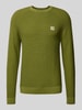 s.Oliver RED LABEL Gebreide pullover met ribboorden Rietgroen