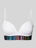 Calvin Klein Underwear BH mit elastischem Logo-Bund Modell 'PRIDE' Weiss