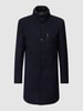 s.Oliver BLACK LABEL Mantel mit Stehkragen Modell 'Standup Collar' Marineblau