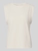 Jake*s Collection Top mit Rundhalsausschnitt und Kappärmeln Beige