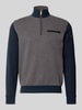 bugatti Sweatshirt mit Label-Details Taupe