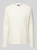 JOOP! Jeans Longsleeve mit geripptem Rundhalsausschnitt Modell 'Iram' Offwhite