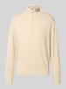 Selected Relaxed Fit Troyer aus Viskose-Mix Modell 'TELLER' Offwhite
