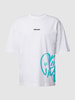 REVIEW T-Shirt mit Label-Print Weiss