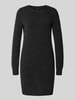 Vero Moda Flatteuze gebreide jurk met ronde hals, model 'DOFFY' Metallic zwart