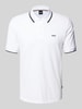 BOSS Poloshirt mit Label-Print Modell 'Parlay' Weiss