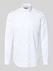 Christian Berg Men Regular fit zakelijk overhemd met kentkraag Wit