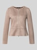 Betty Barclay Regular Fit Kurzblazer in Lederoptik Modell 'NOS JULI' Taupe