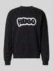 Hugo Blue Regular fit sweatshirt van puur katoen, model 'NEWIREX' Zwart