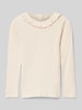 Lil Atelier Longsleeve mit Volantkragen Beige