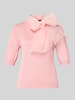 zero Strickshirt mit Schluppe aus Chiffon Hellrosa